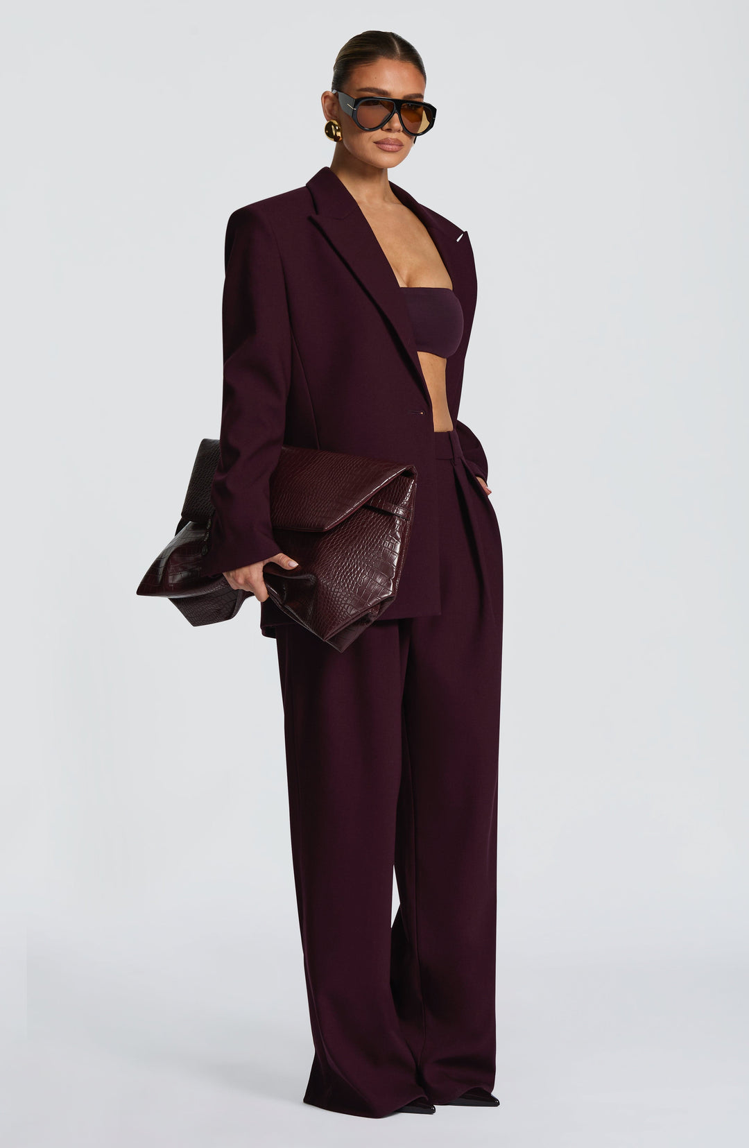 Serara Blazer in Plum by Clandour, product photo 10