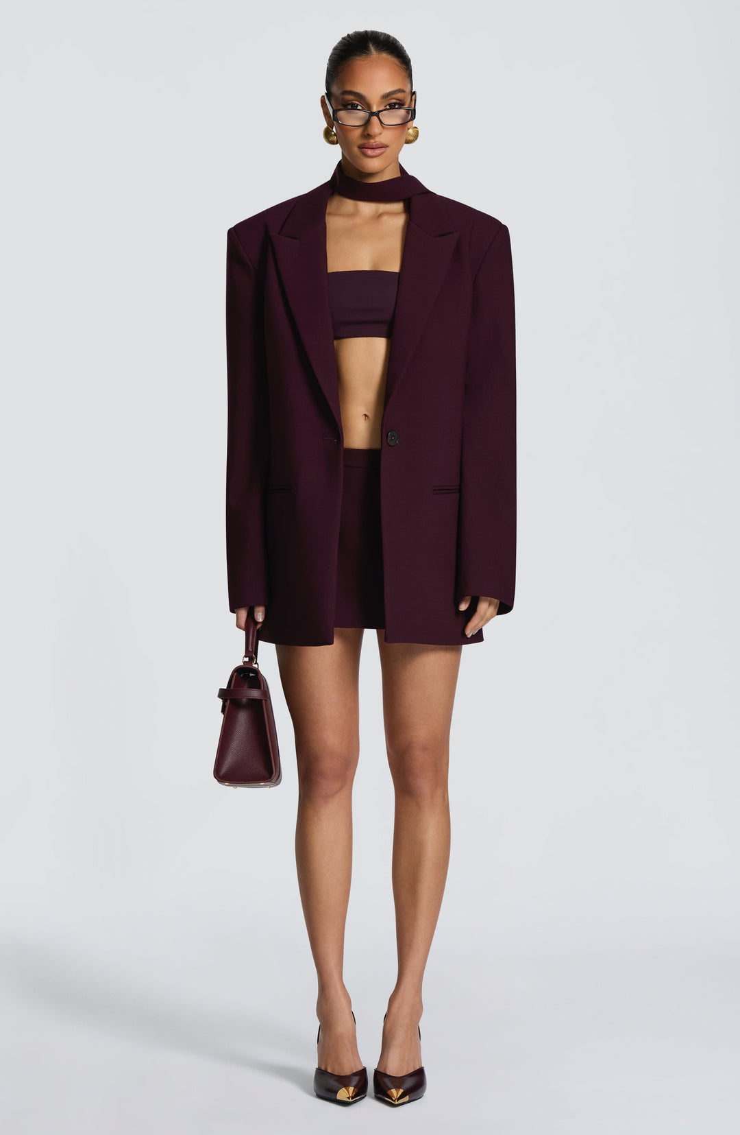 Serara Blazer in Plum by Clandour, product photo 15