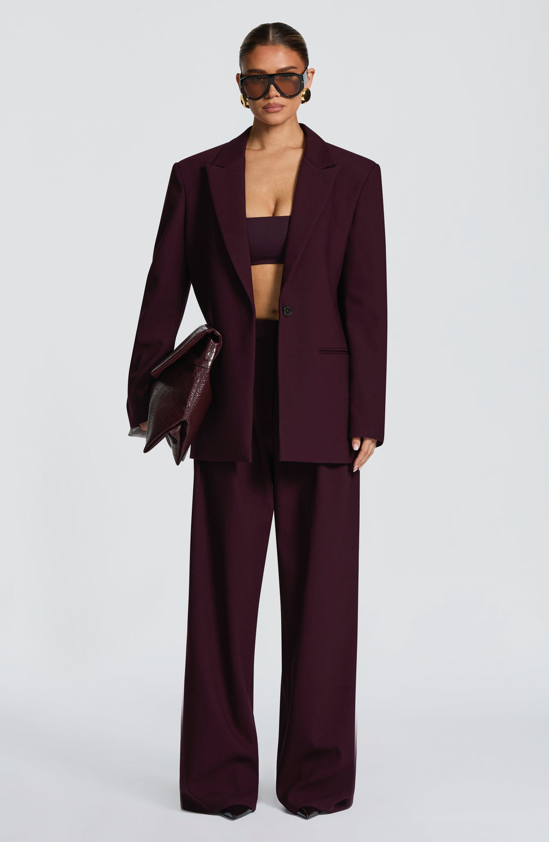 Serara Blazer in Plum by Clandour, product photo 17