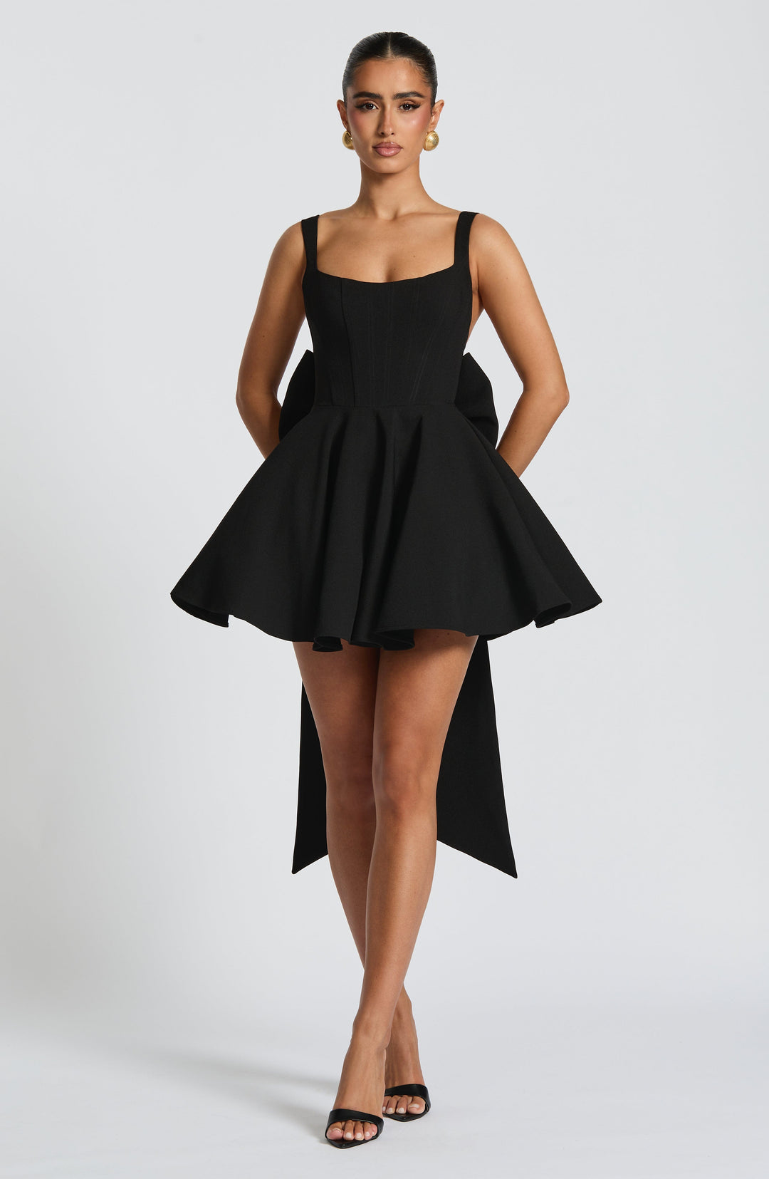 Taliaena Mini Dress in Black by Clandour, product photo 1