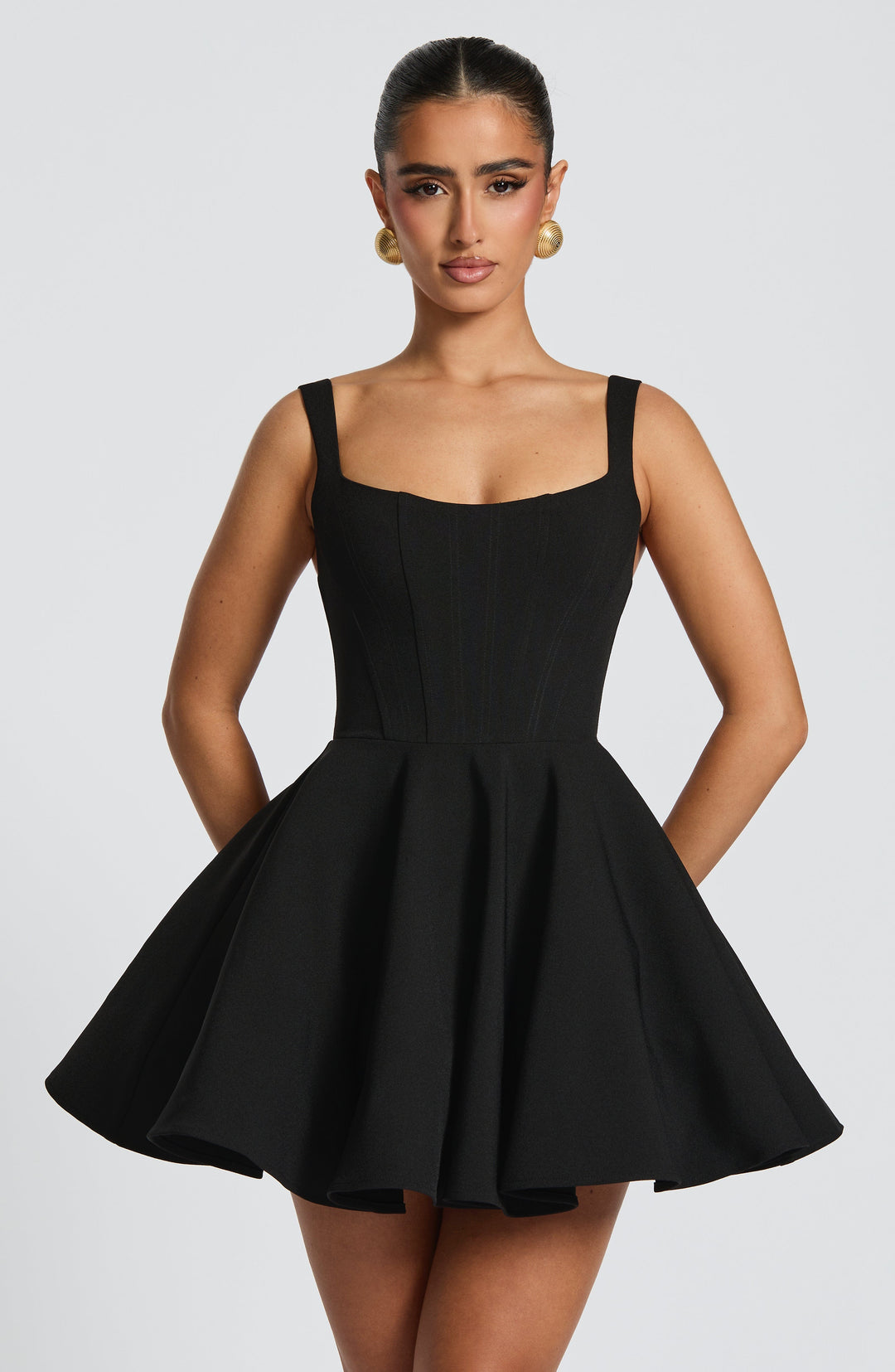 Taliaena Mini Dress in Black by Clandour, product photo 3
