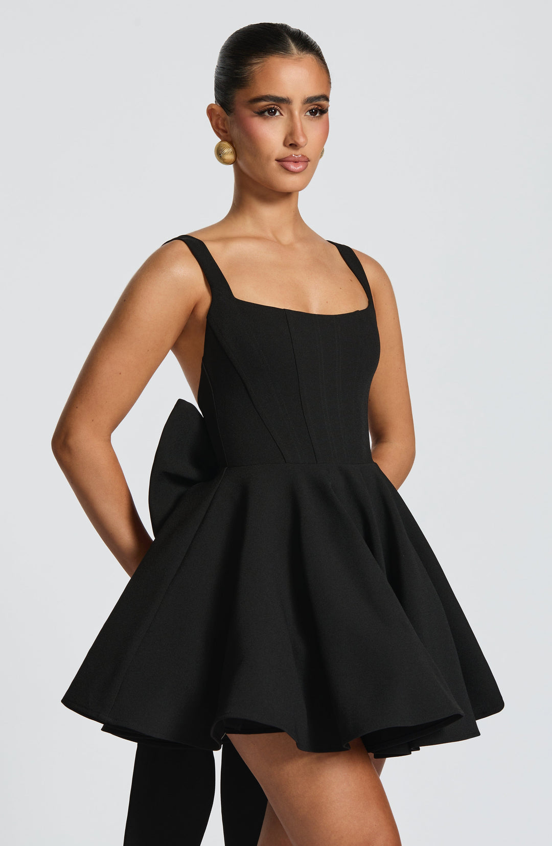 Taliaena Mini Dress in Black by Clandour, product photo 5