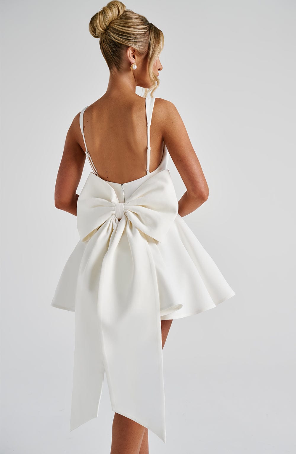 Taliaena Mini Dress in Ivory by Clandour, product photo 2