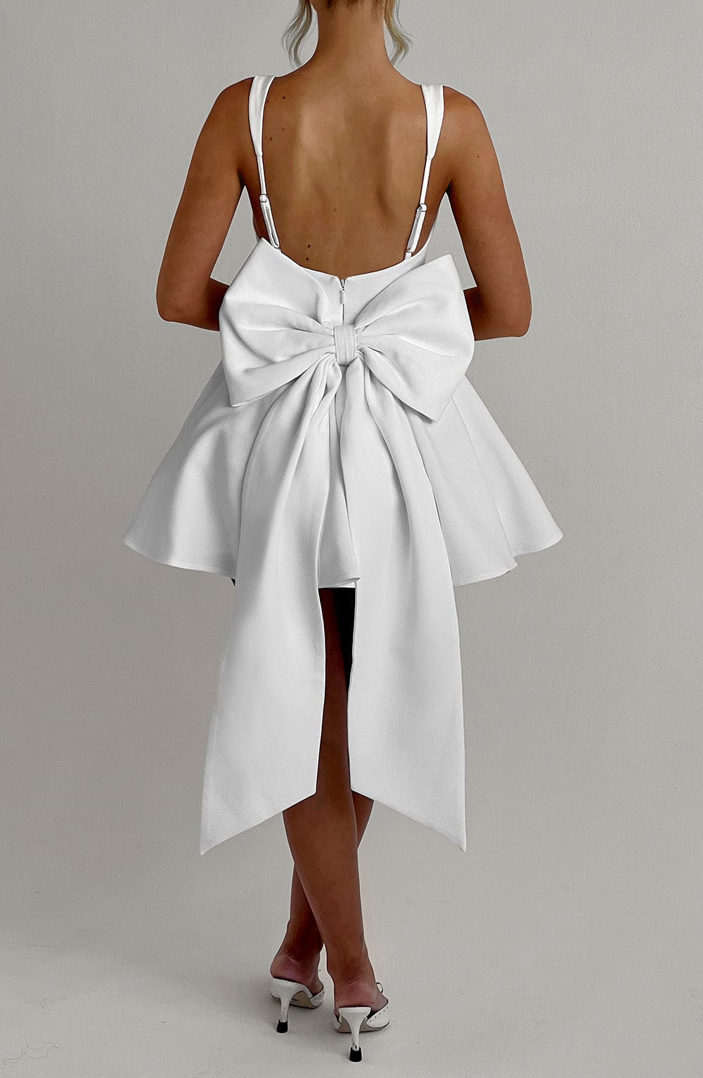 Taliaena Mini Dress in Ivory by Clandour, product photo 4