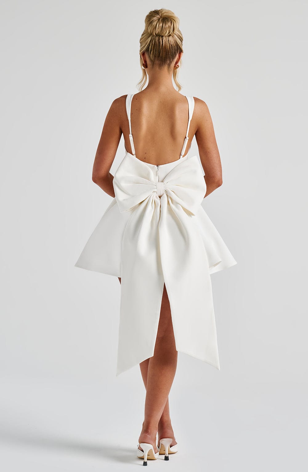 Taliaena Mini Dress in Ivory by Clandour, product photo 7