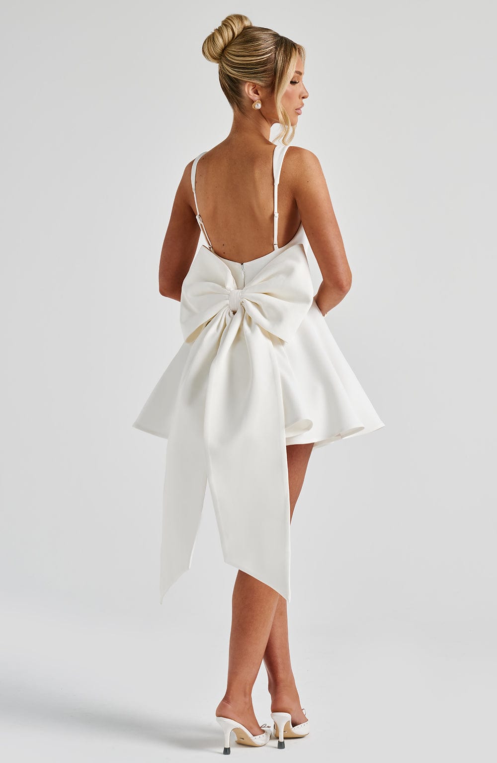 Taliaena Mini Dress in Ivory by Clandour, product photo 9