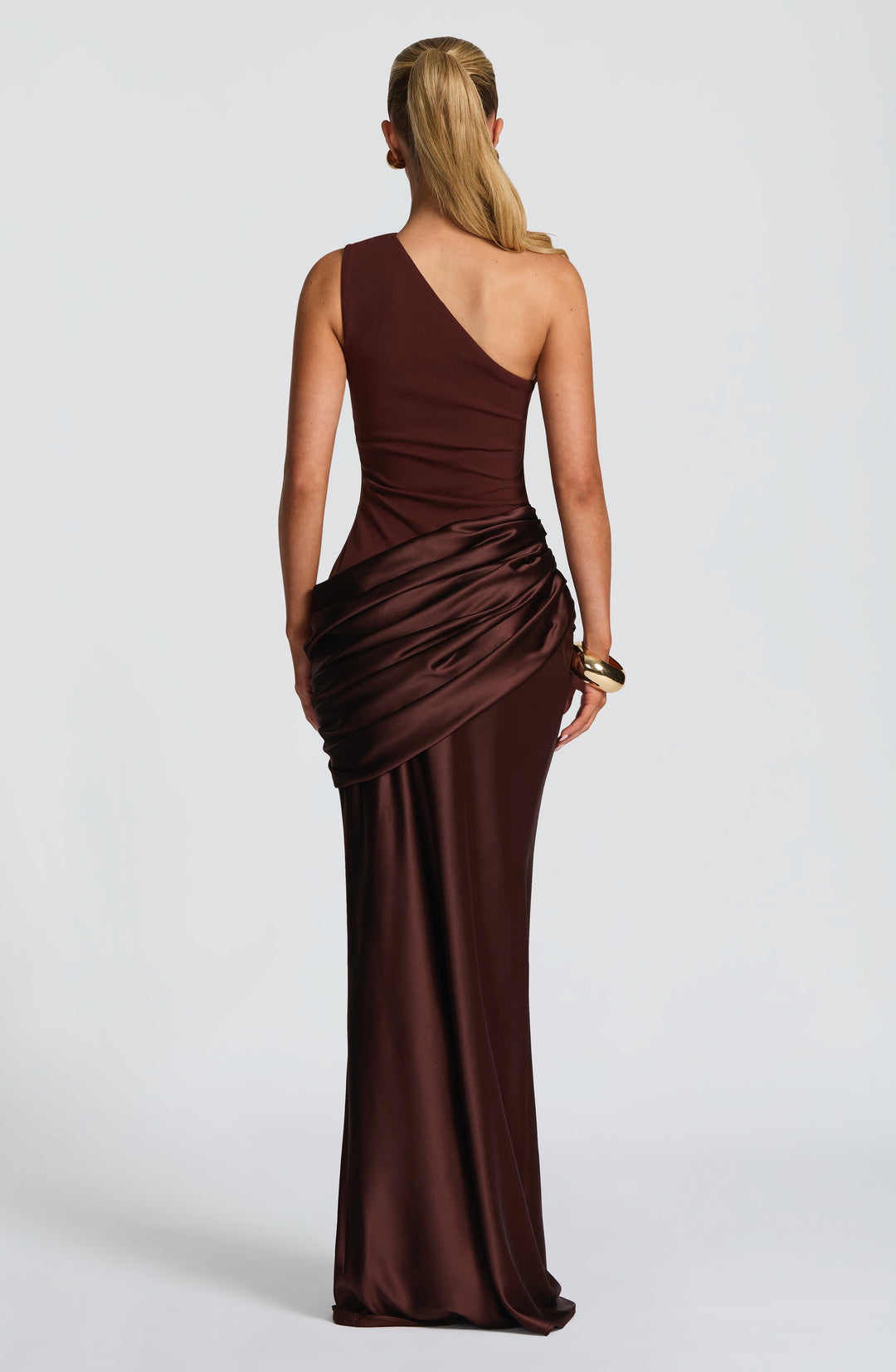 Taliaessa Maxi Dress in Plum Brown by Clandour, product photo 3