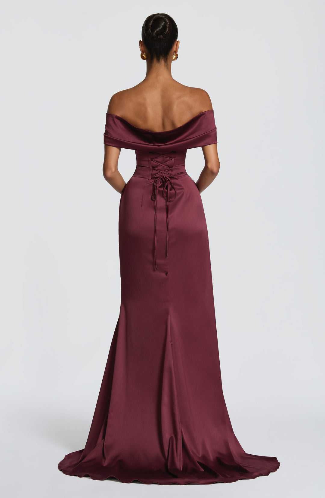 Taliaine Gown in Cherry Lacquer by Clandour, product photo 2