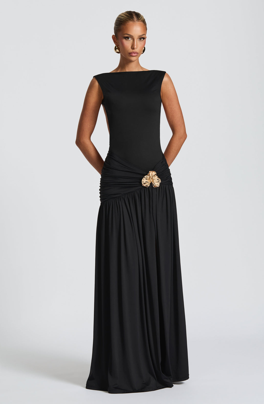 Talialina Maxi Skirt in Black by Clandour, product photo 8