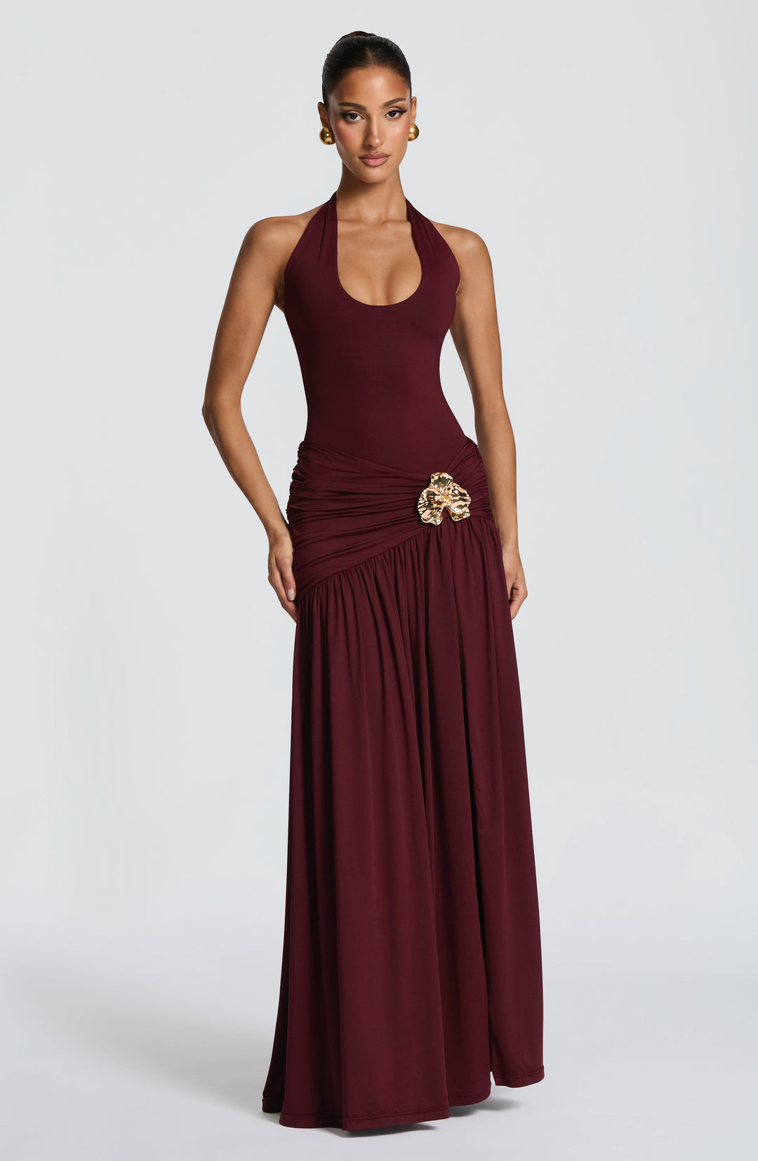Talialina Maxi Skirt in Cherry Lacquer by Clandour, product photo 5