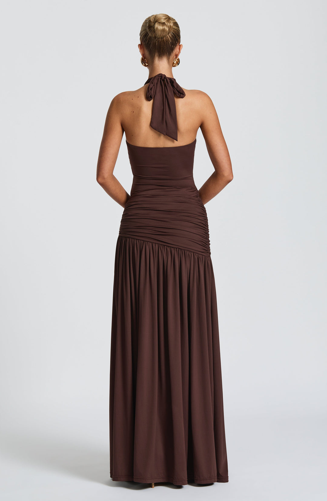 Talialina Maxi Skirt in Plum Brown by Clandour, product photo 6