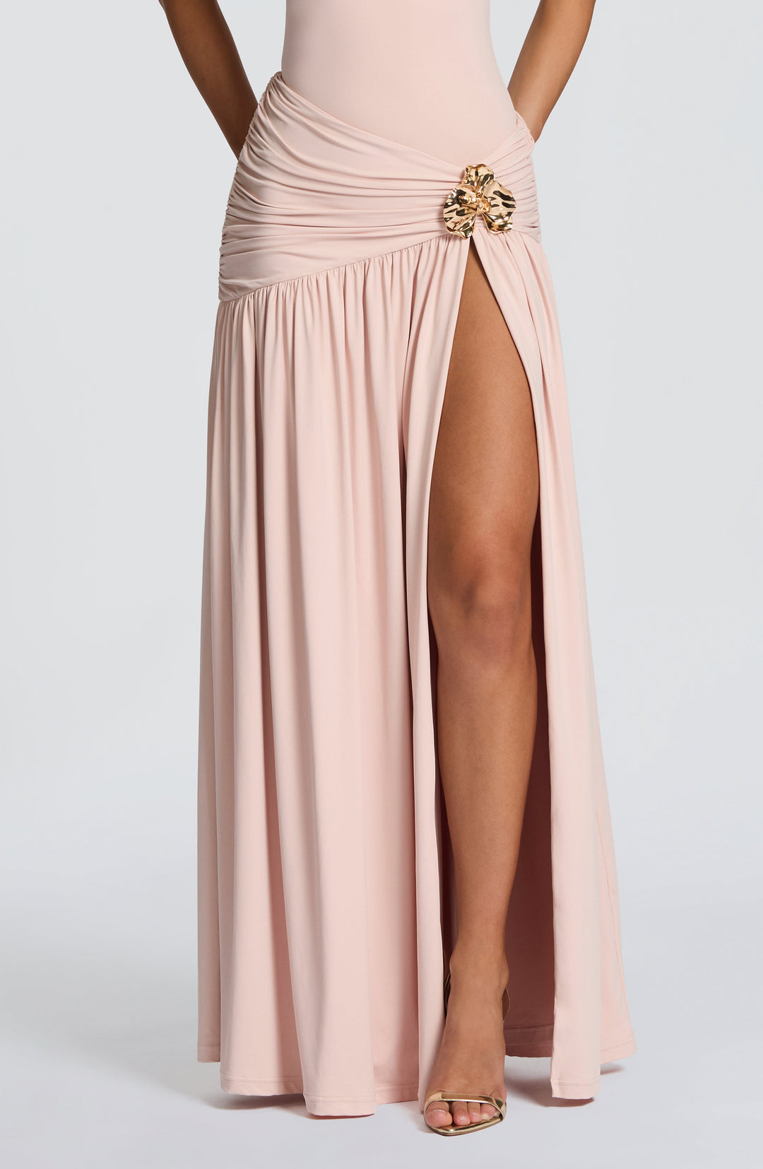 Talialina Maxi Skirt in Soft Blush by Clandour, product photo 4