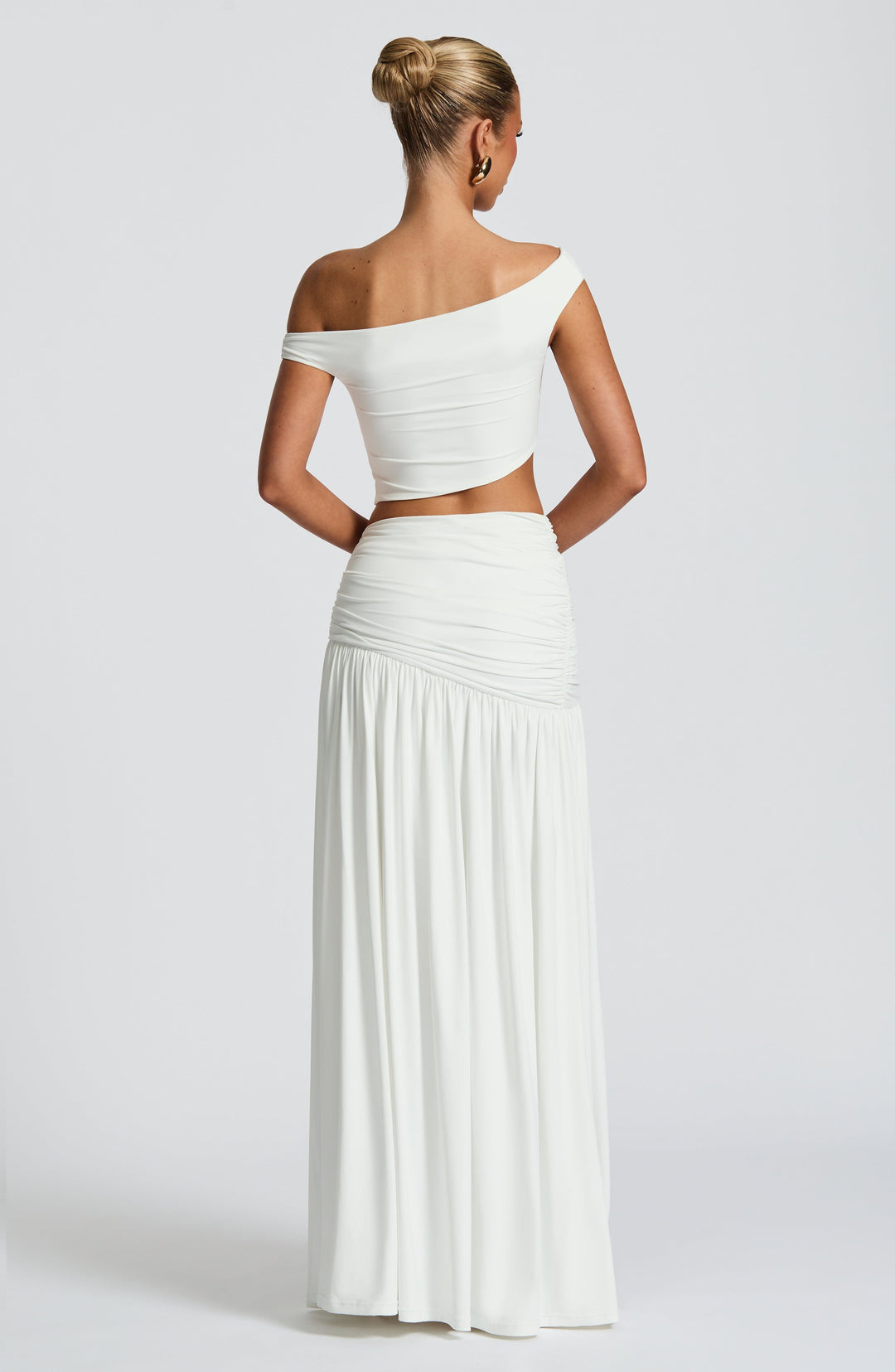 Talialina Maxi Skirt in White by Clandour, product photo 5