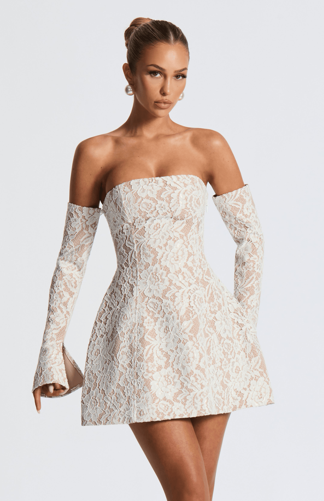 Talialise Mini Dress in Ivory by Clandour, product photo 5