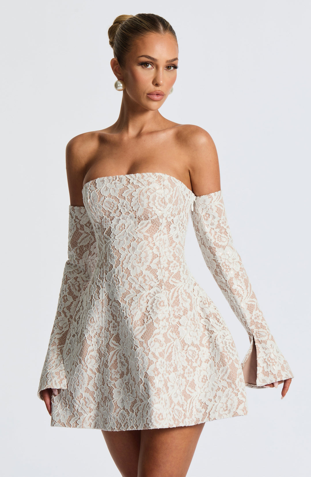 Talialise Mini Dress in Ivory by Clandour, product photo 6