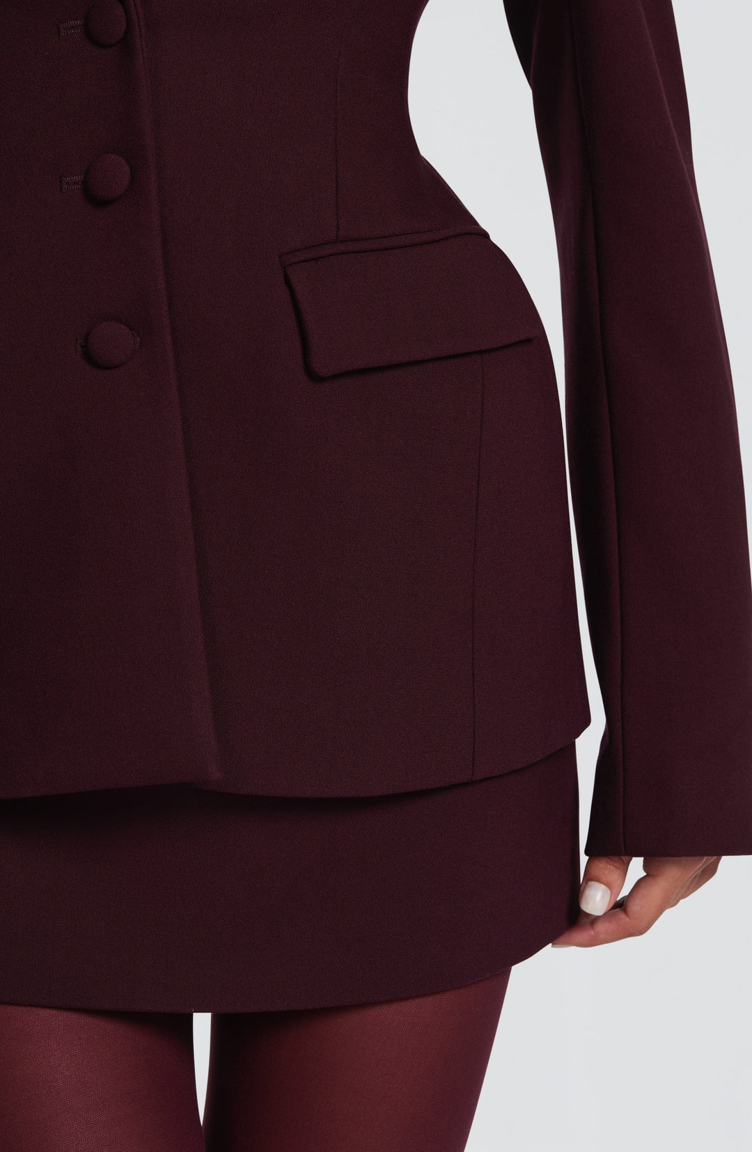 Talianna Blazer in Plum by Clandour, product photo 4