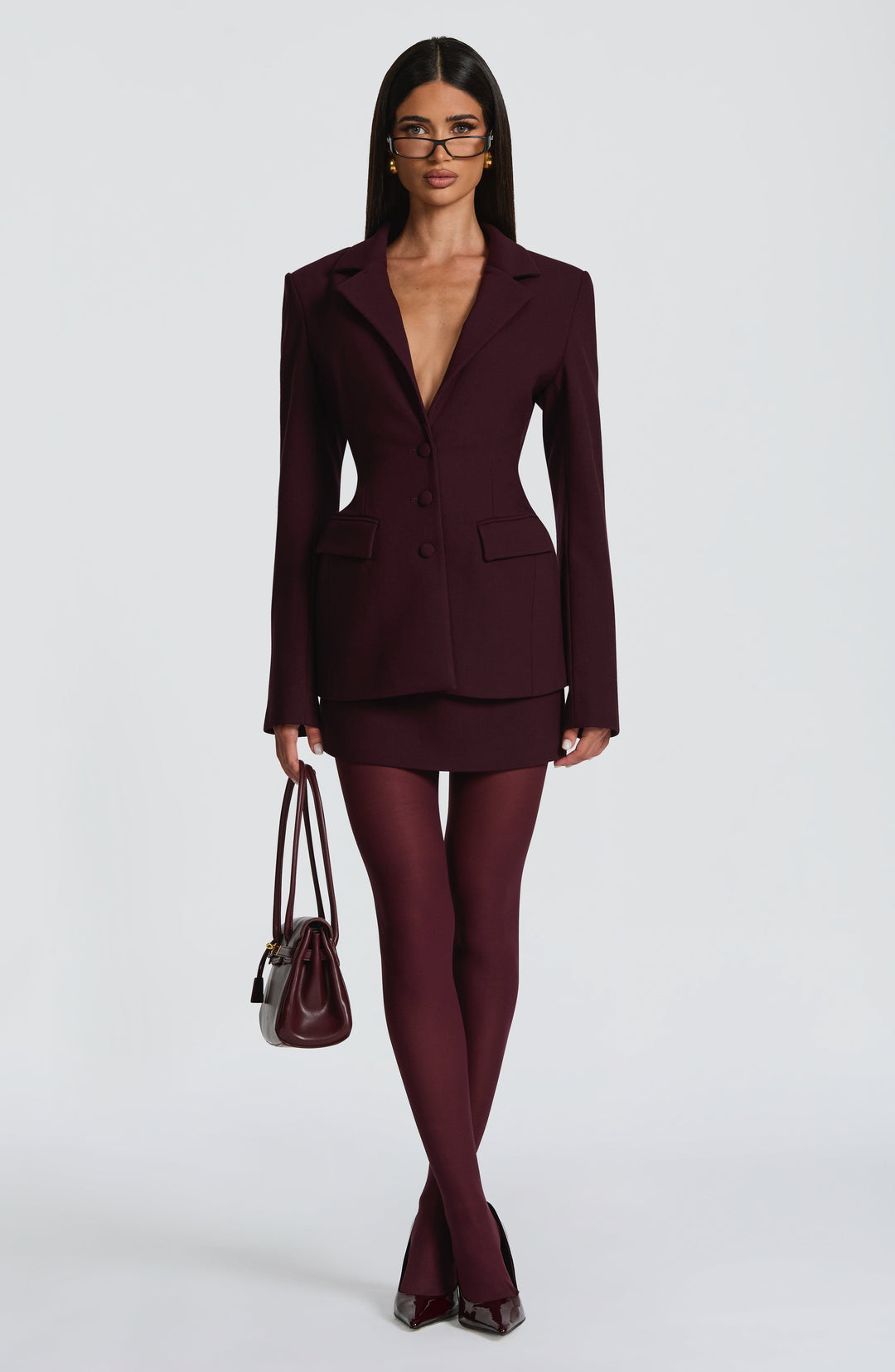 Talianna Blazer in Plum by Clandour, product photo 5