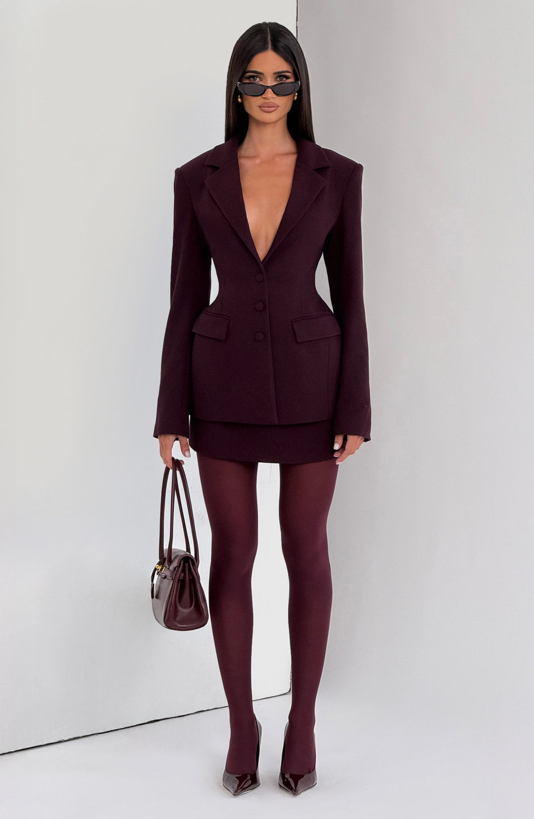 Talianna Blazer in Plum by Clandour, product photo 7