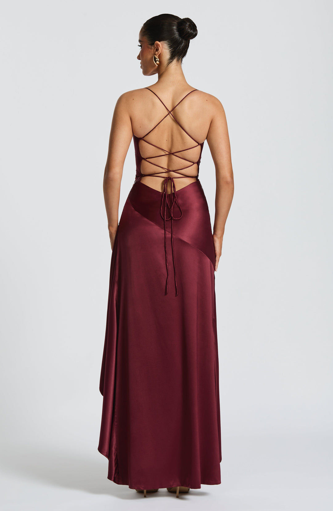 Talianora Maxi Dress in Cherry Lacquer by Clandour, product photo 3