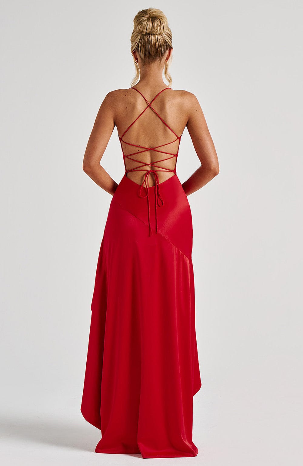 Talianora Maxi Dress in Red by Clandour, product photo 3