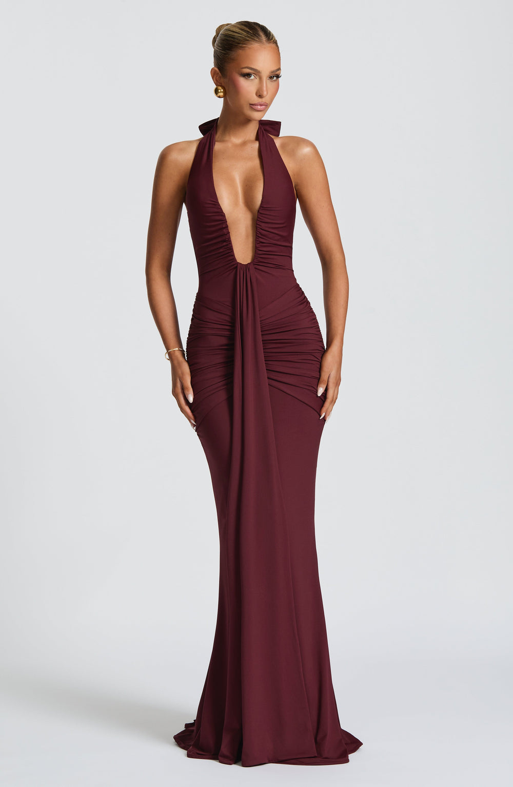 Taliaora Maxi Dress in Cherry Lacquer by Clandour, product photo 2