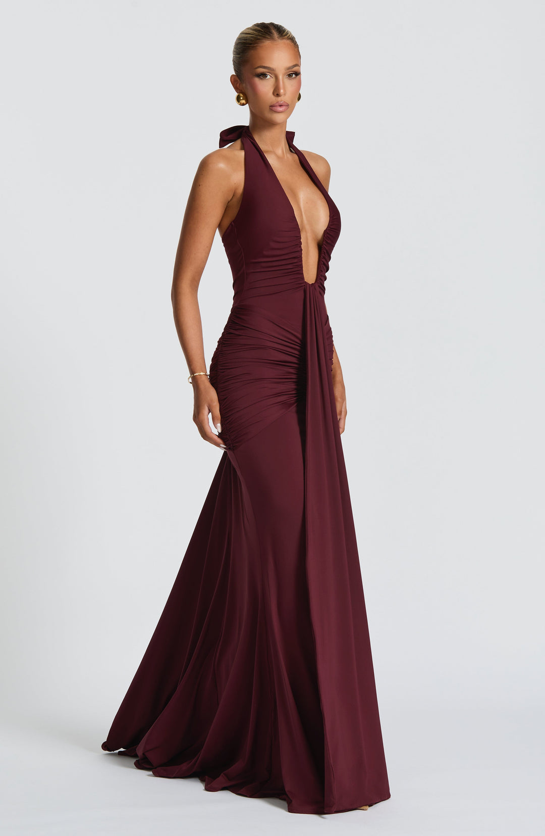 Taliaora Maxi Dress in Cherry Lacquer by Clandour, product photo 3