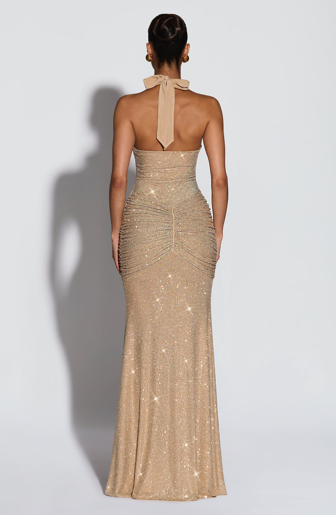 Taliaora Maxi Dress in Gold Sparkle by Clandour, product photo 4