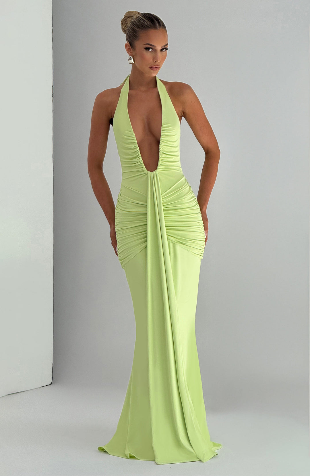 Taliaora Maxi Dress in Lime by Clandour, product photo 2