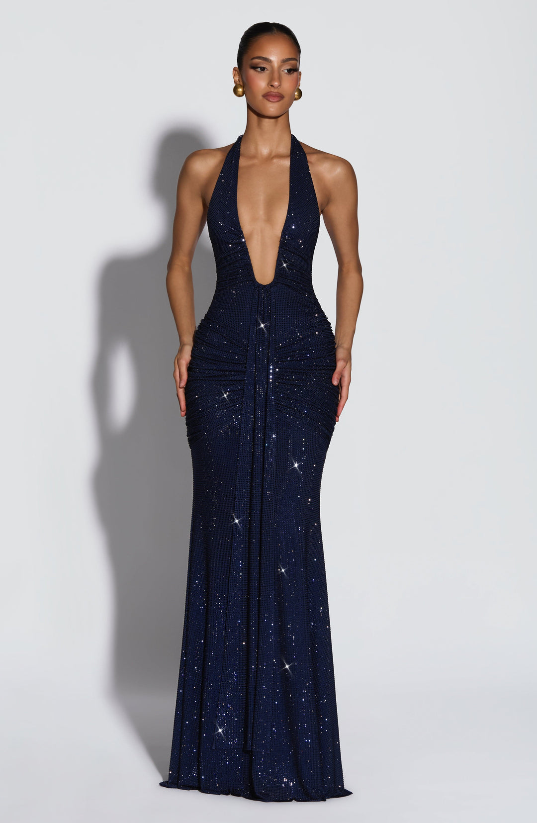 Taliaora Maxi Dress in Navy Sparkle by Clandour, product photo 1