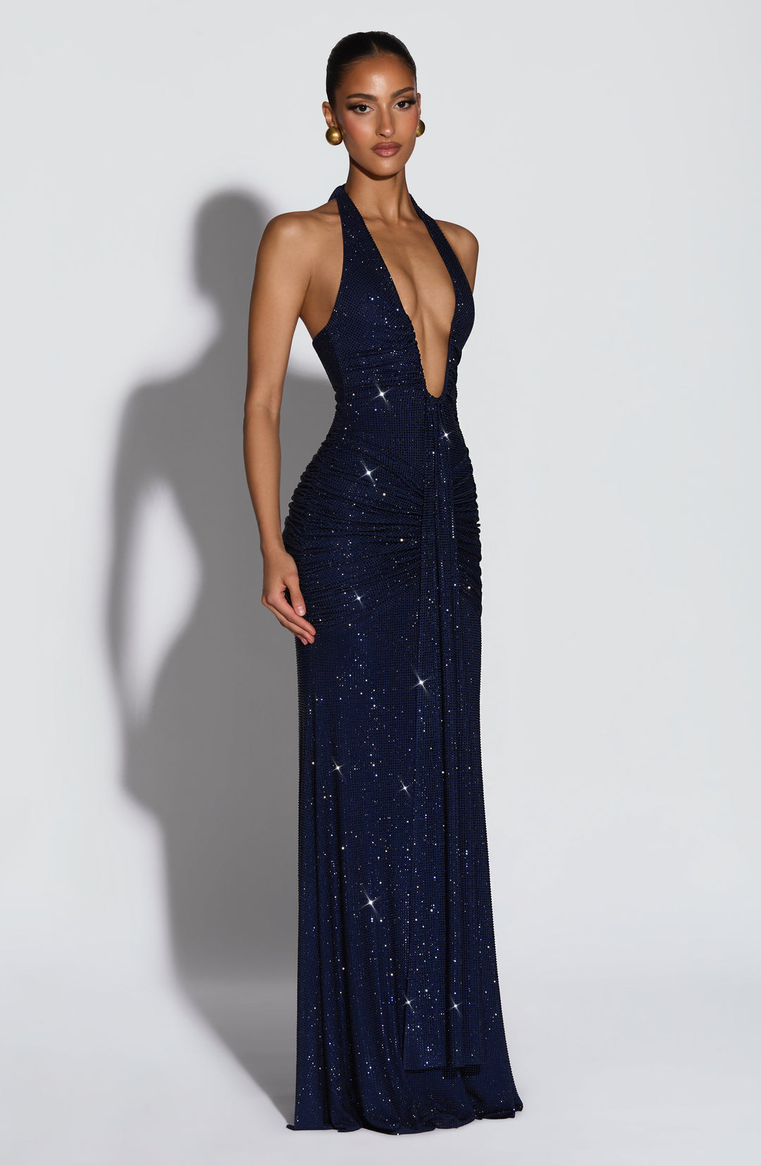 Taliaora Maxi Dress in Navy Sparkle by Clandour, product photo 5