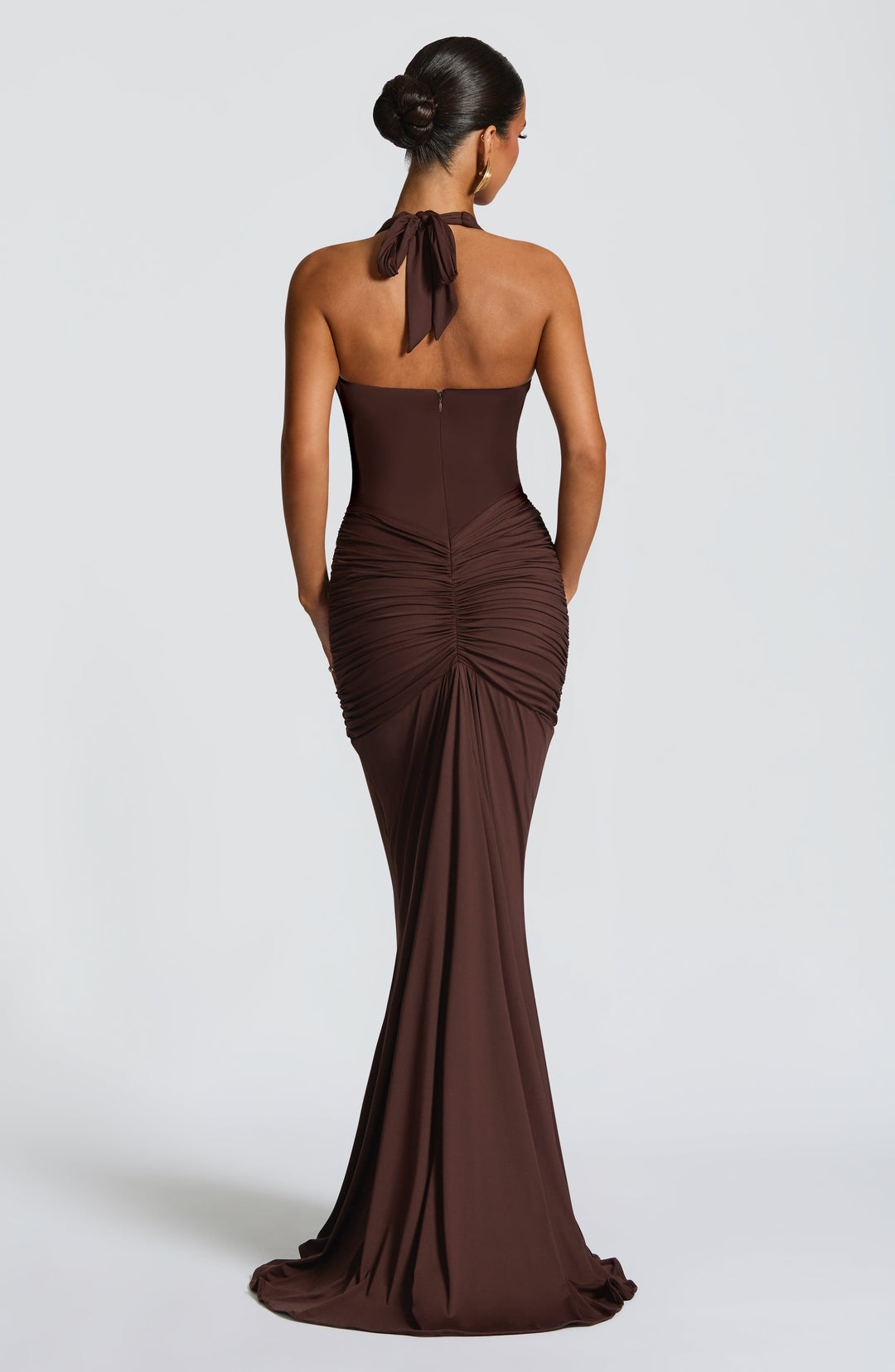 Taliaora Maxi Dress in Plum Brown by Clandour, product photo 4