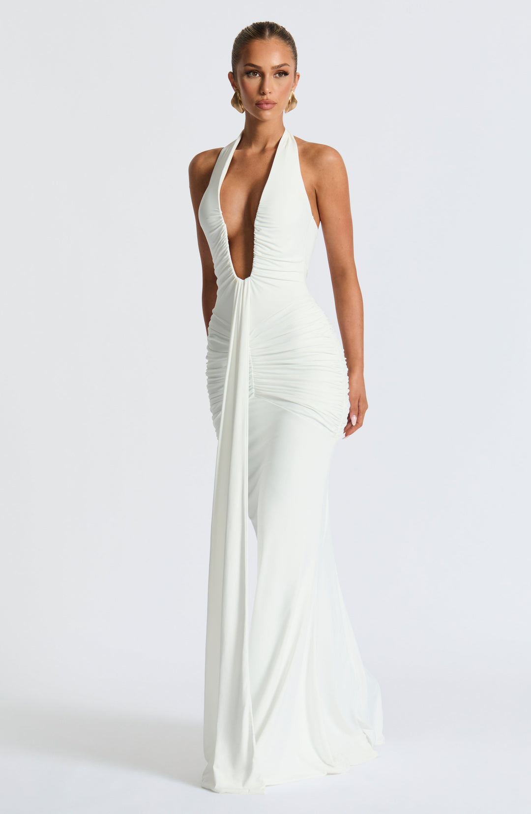 Taliaora Maxi Dress in White by Clandour, product photo 5