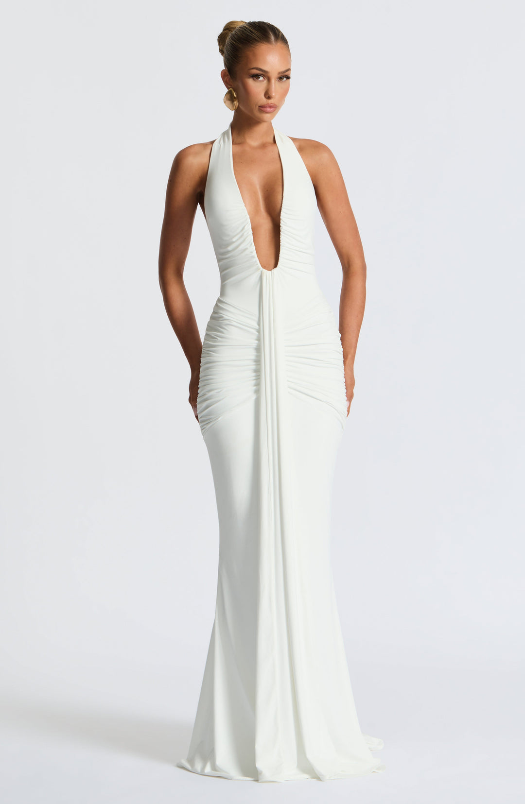 Taliaora Maxi Dress in White by Clandour, product photo 7