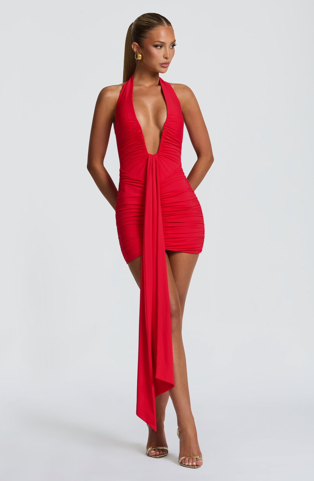 Taliaora Mini Dress in Red by Clandour, product photo 1