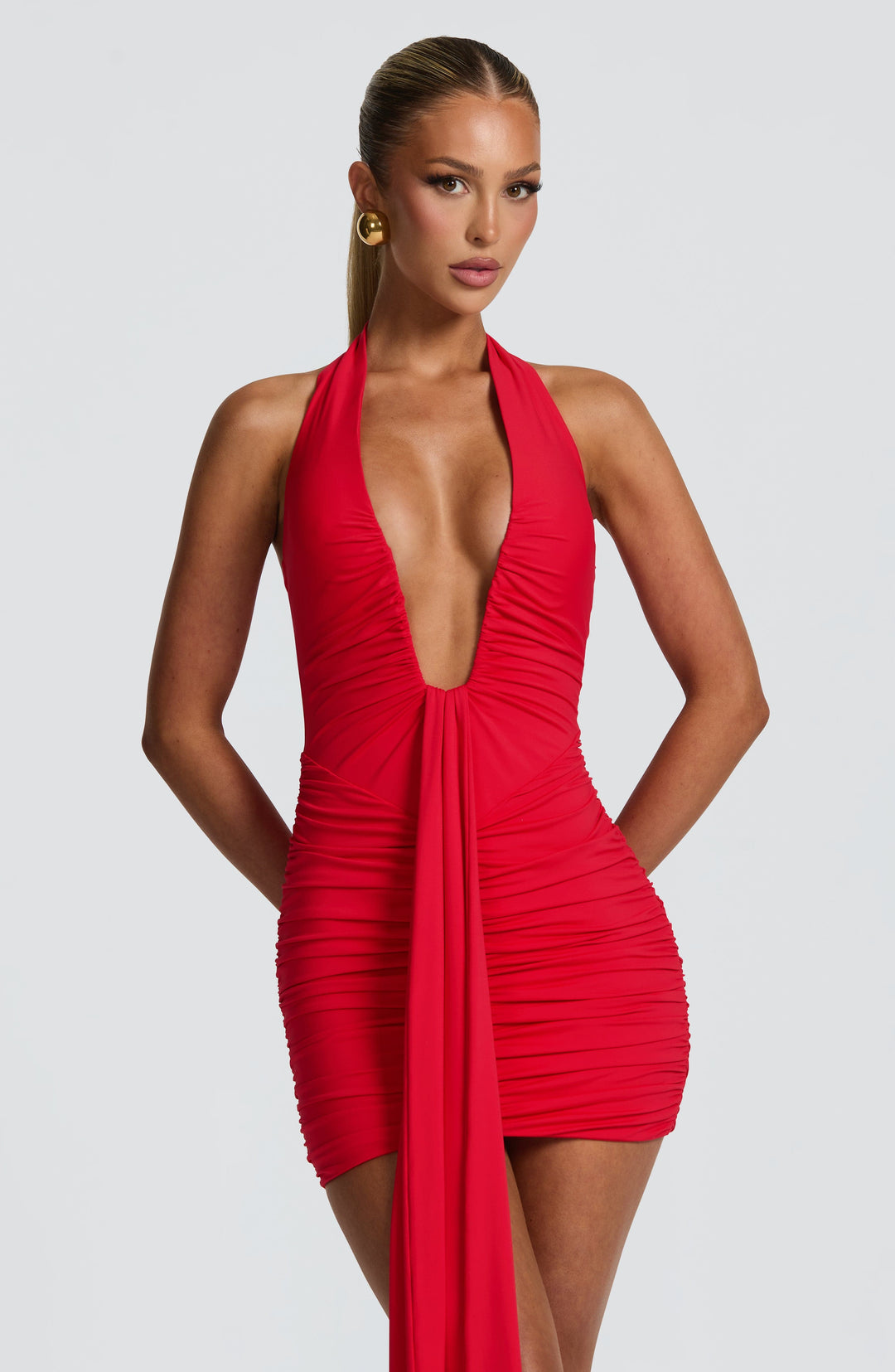 Taliaora Mini Dress in Red by Clandour, product photo 5