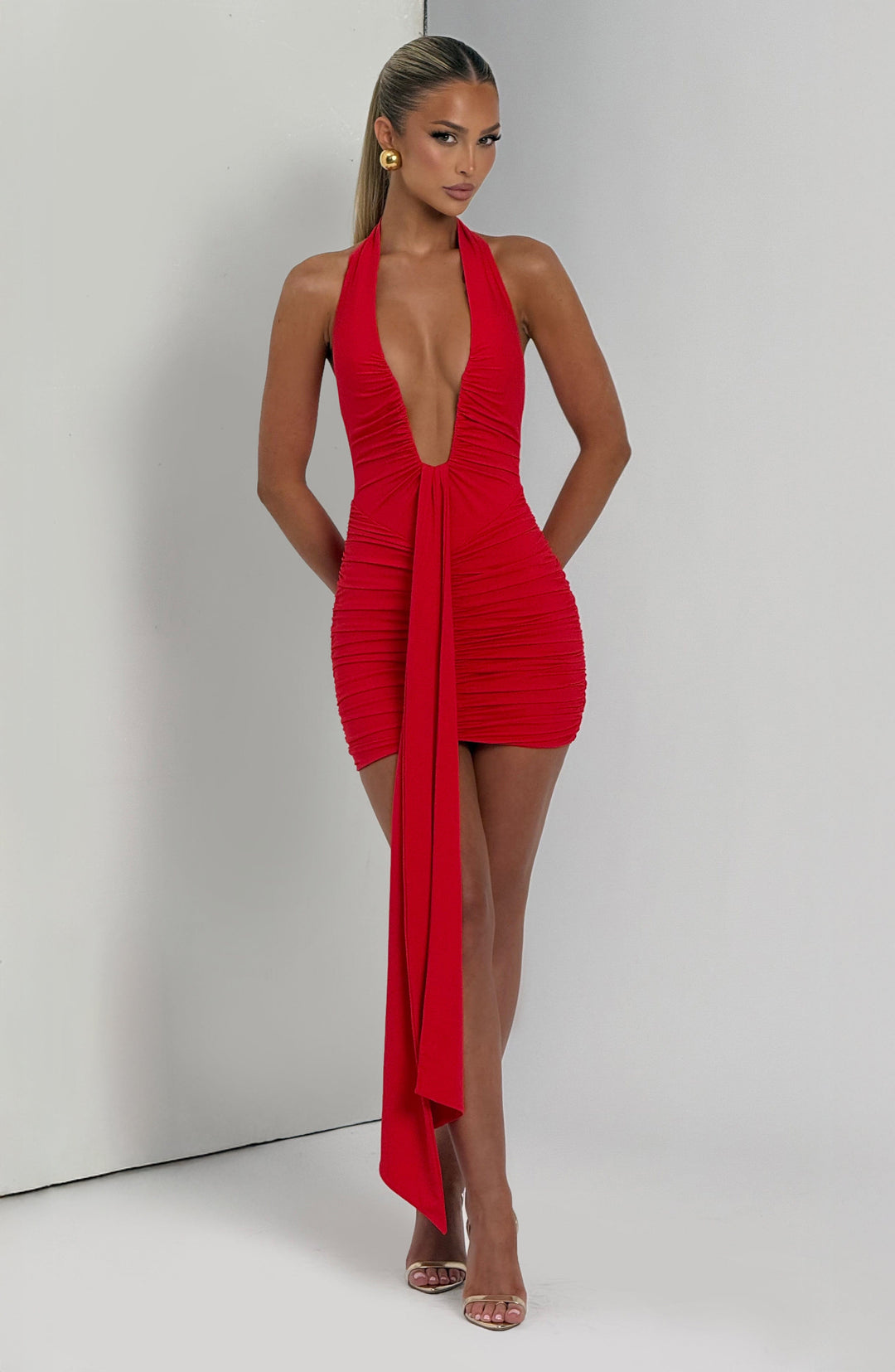 Taliaora Mini Dress in Red by Clandour, product photo 7