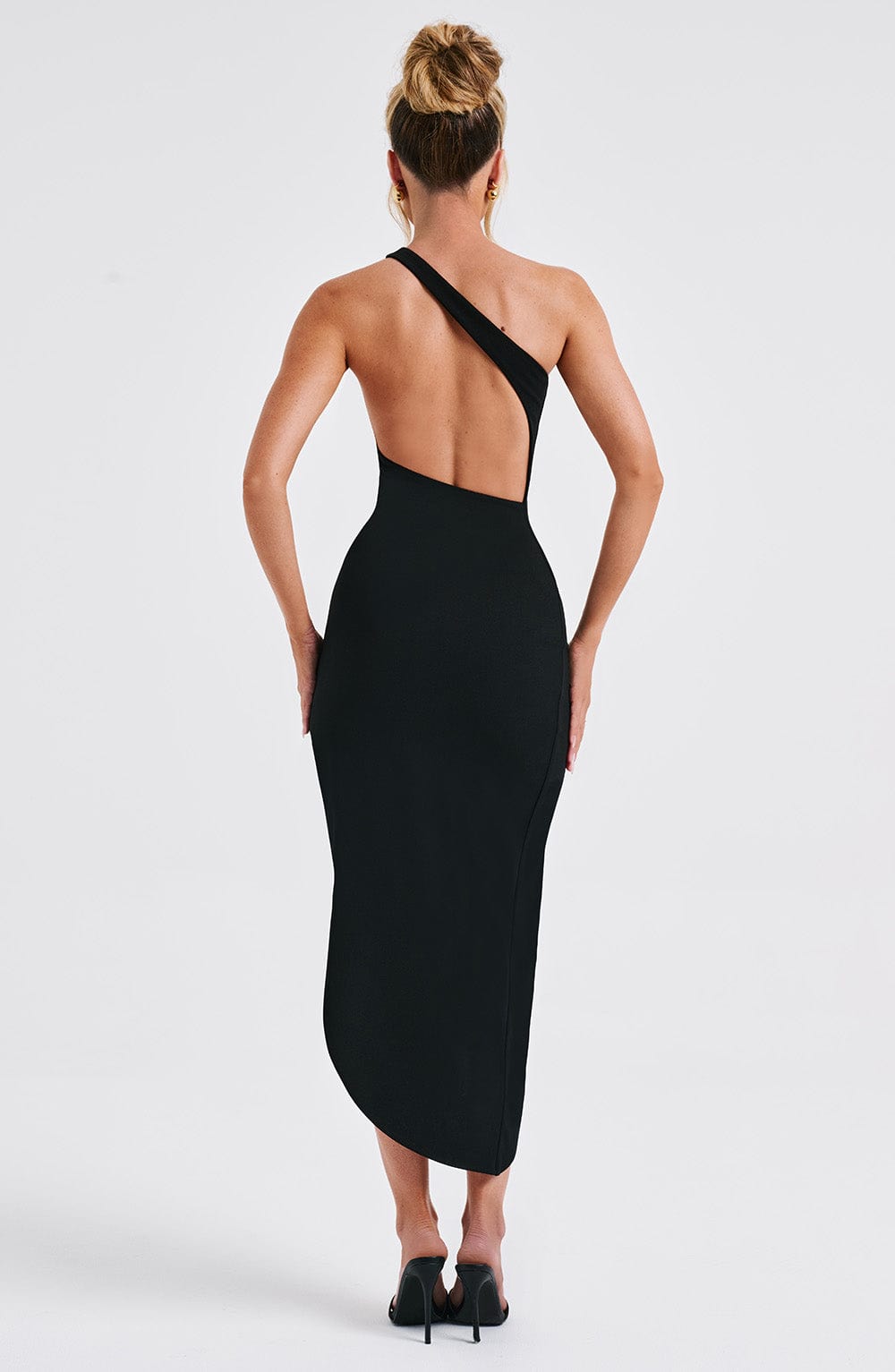 Taliaoria Midi Dress in Black by Clandour, product photo 3