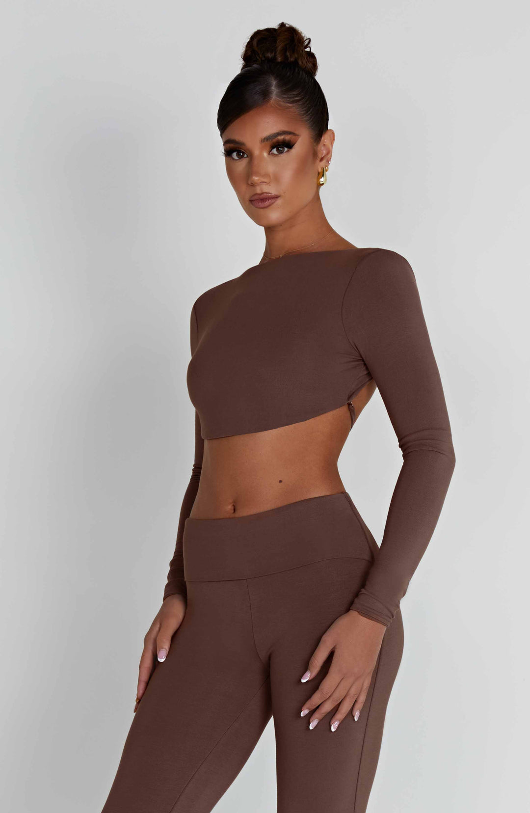 Taliara Top in Chocolate by Clandour, product photo 3