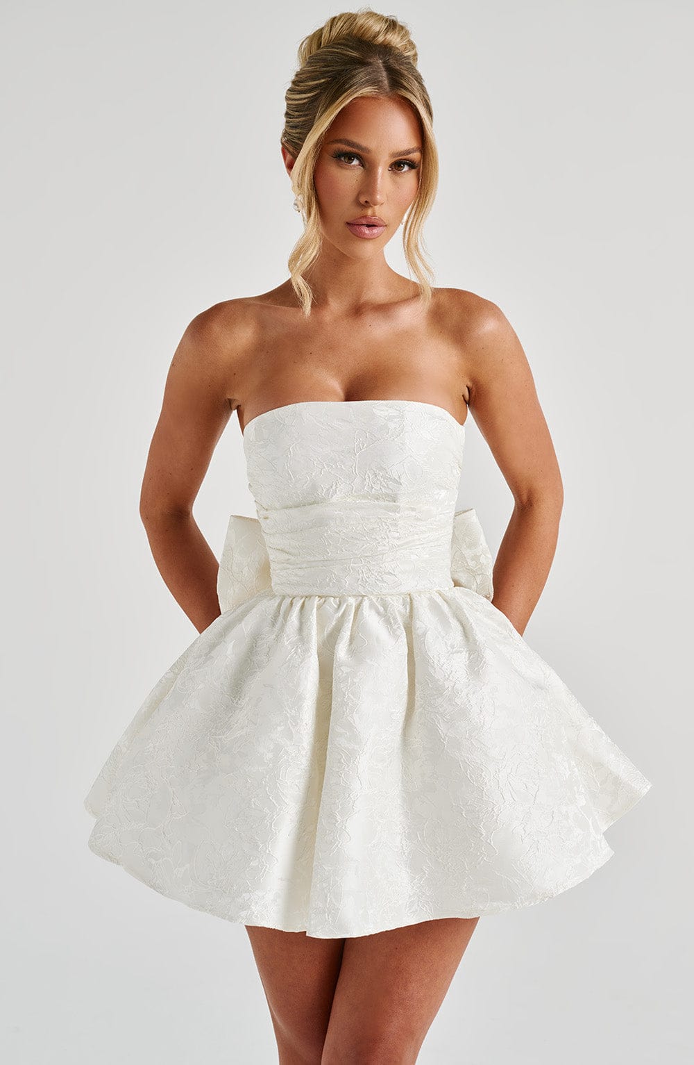 Taliavieve Mini Dress in Ivory by Clandour, product photo 1