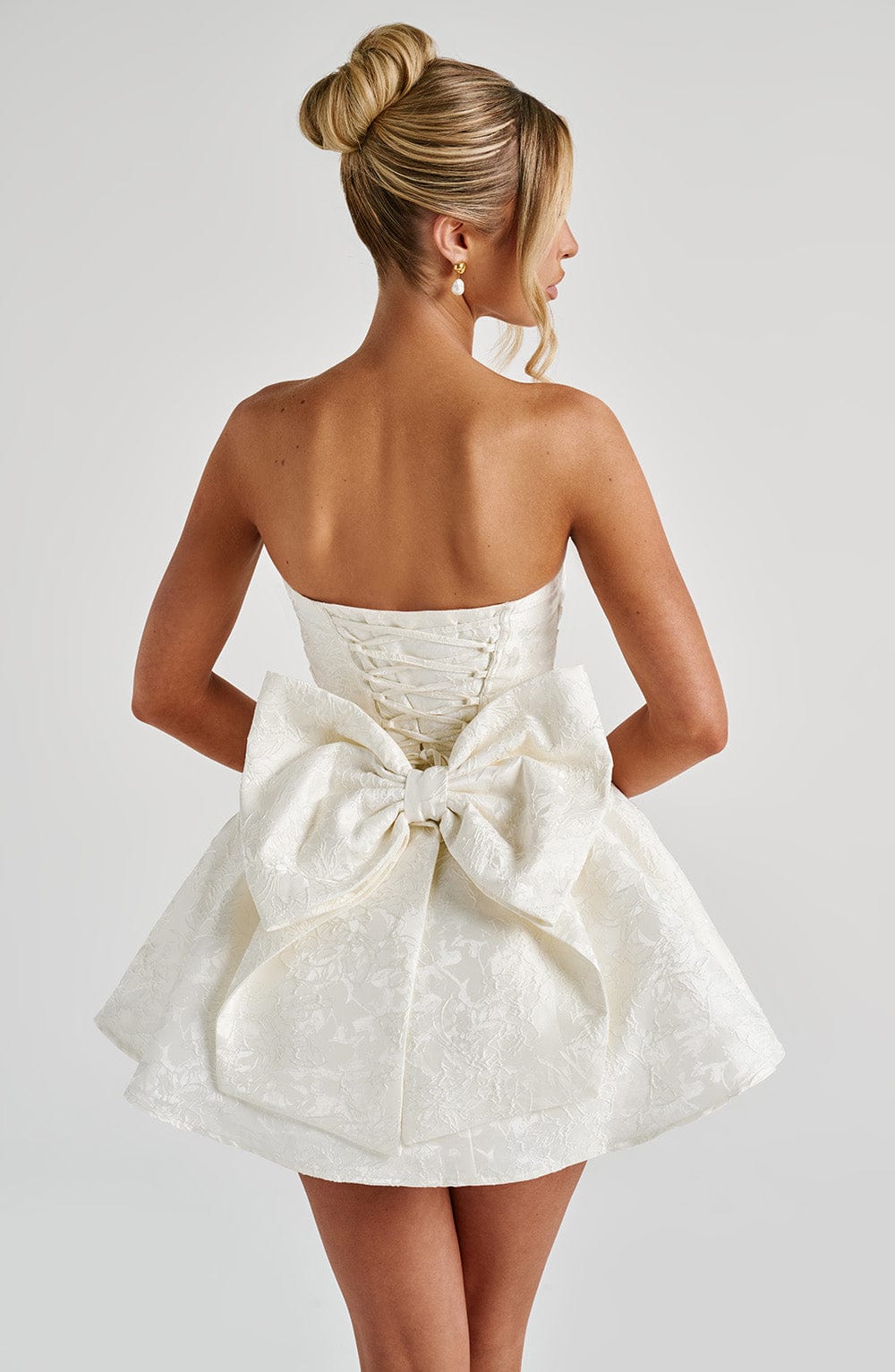 Taliavieve Mini Dress in Ivory by Clandour, product photo 2