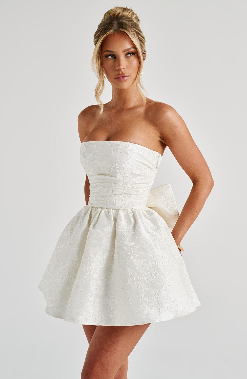 Taliavieve Mini Dress in Ivory by Clandour, product photo 5