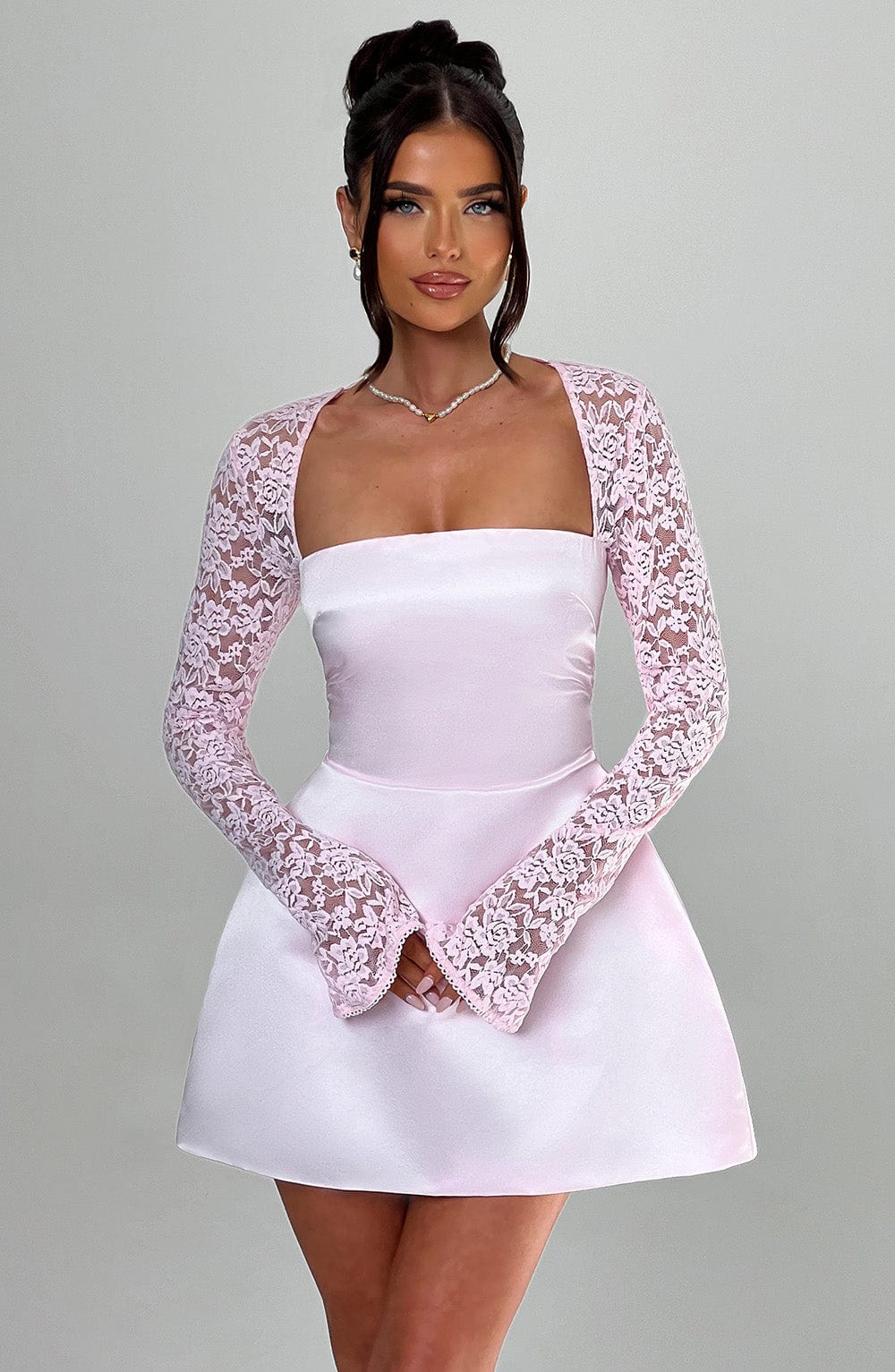 Taliayne Mini Dress in Blush by Clandour, product photo 1