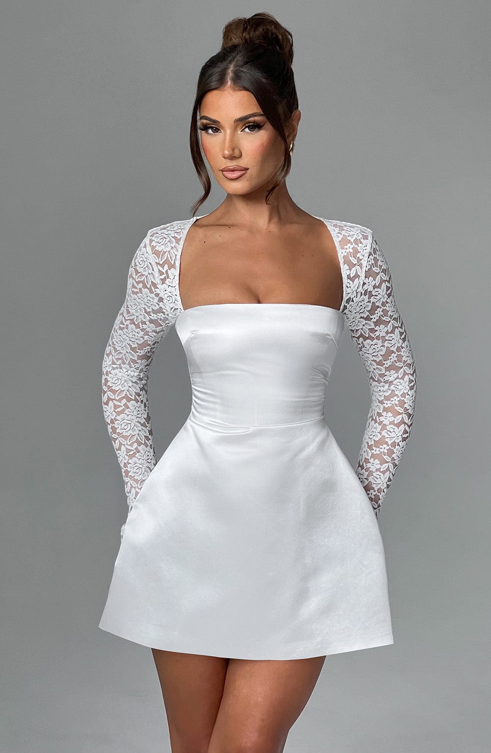 Taliayne Mini Dress in Ivory by Clandour, product photo 4