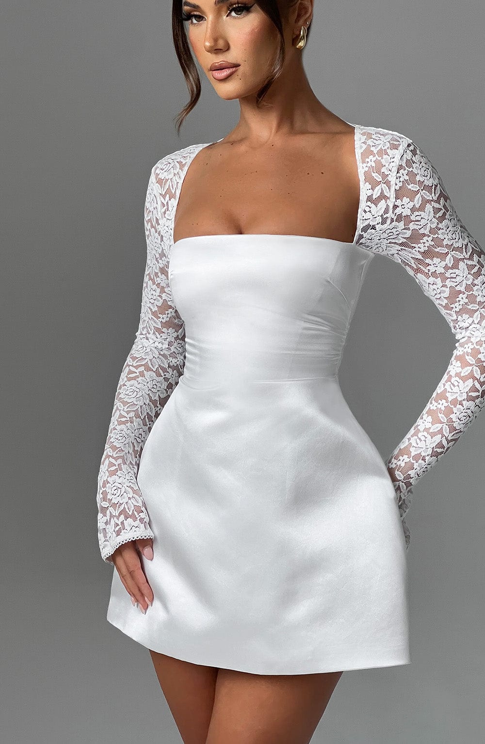 Taliayne Mini Dress in Ivory by Clandour, product photo 7