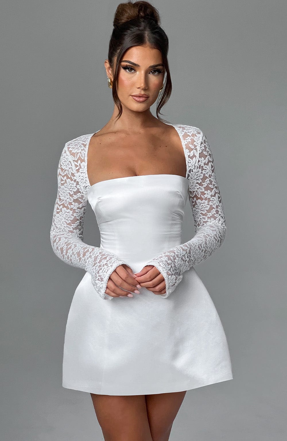 Taliayne Mini Dress in Ivory by Clandour, product photo 8