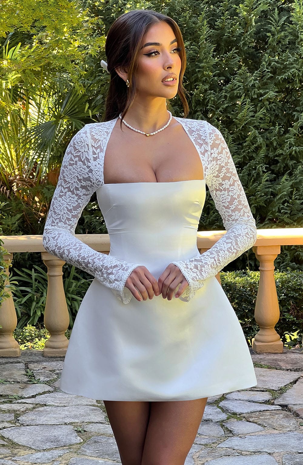 Taliayne Mini Dress in Ivory by Clandour, product photo 9