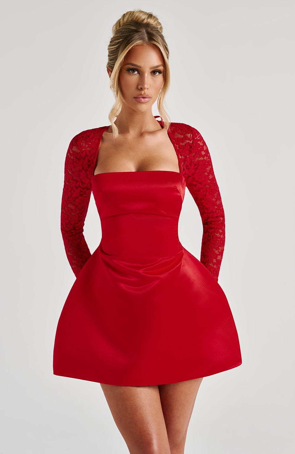 Taliayne Mini Dress in Red by Clandour, product photo 9