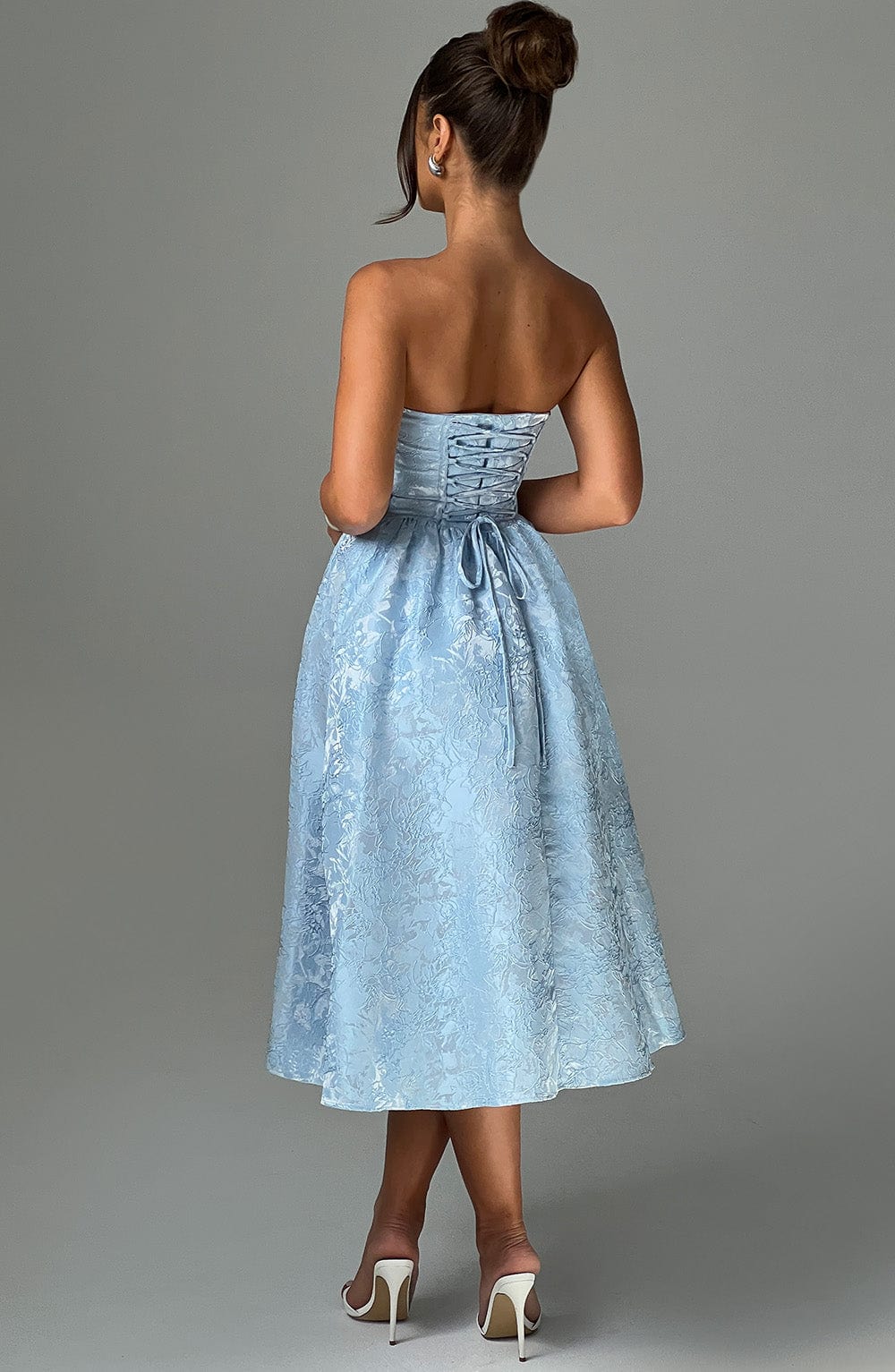 Velaelle Midi Dress in Blue by Clandour, product photo 5