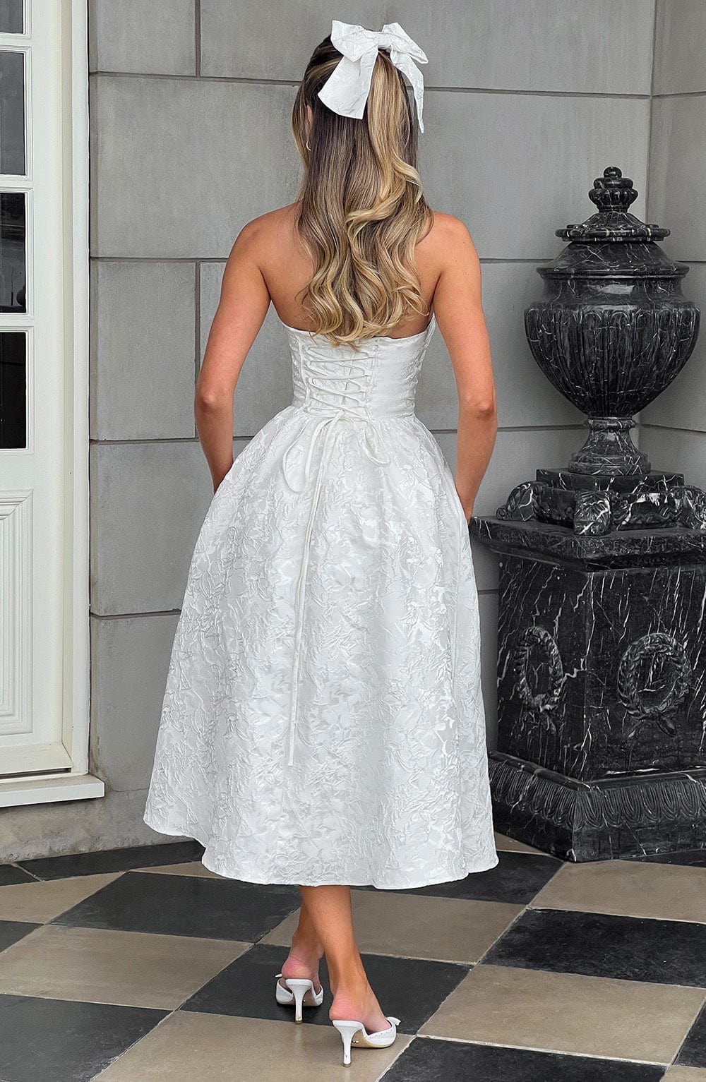 Velaelle Midi Dress in Ivory by Clandour, product photo 2