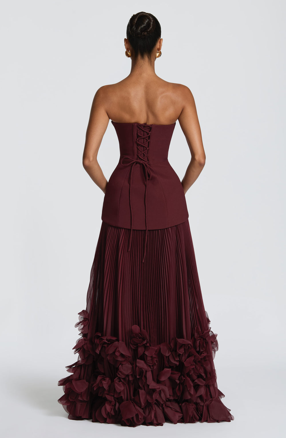 Velaena Gown in Cherry Lacquer by Clandour, product photo 2